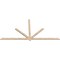 Ekena Millwork Kennewick Smooth Timber Gable Bracket, Douglas Fir, 108"W x 54"H x 1 1/2"D x 3 1/2"F, 12/12 Pitch GBW108X54X0204KEN00SDF - alternate 4